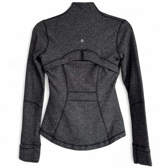 Lululemon Define Jacket Heathered Herringbone Stretch Athletic Top Black Gray 4 - Picture 5 of 10
